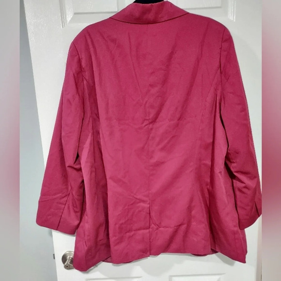 NWOT Denim 24/7 Magenta Pink Single Button Blazer in Size 22 W (Wide) - Picture 12 of 13